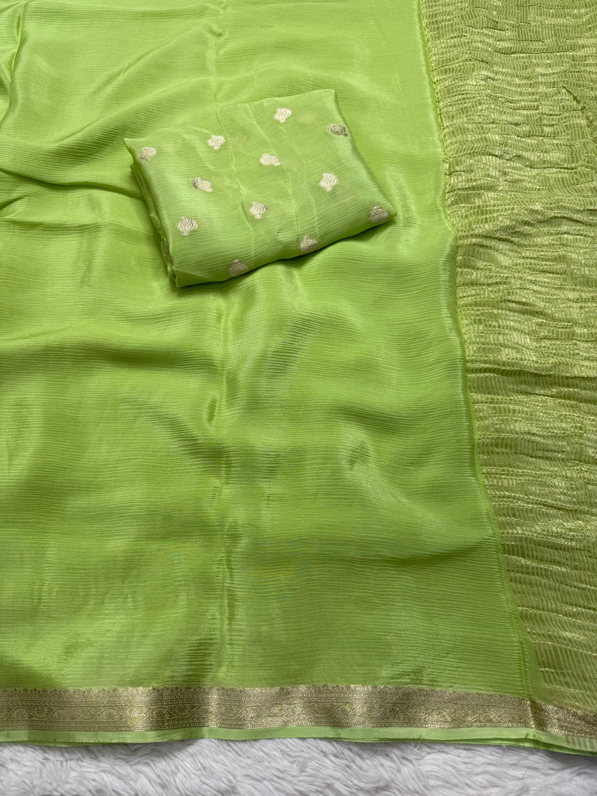 Pure chinnon saree