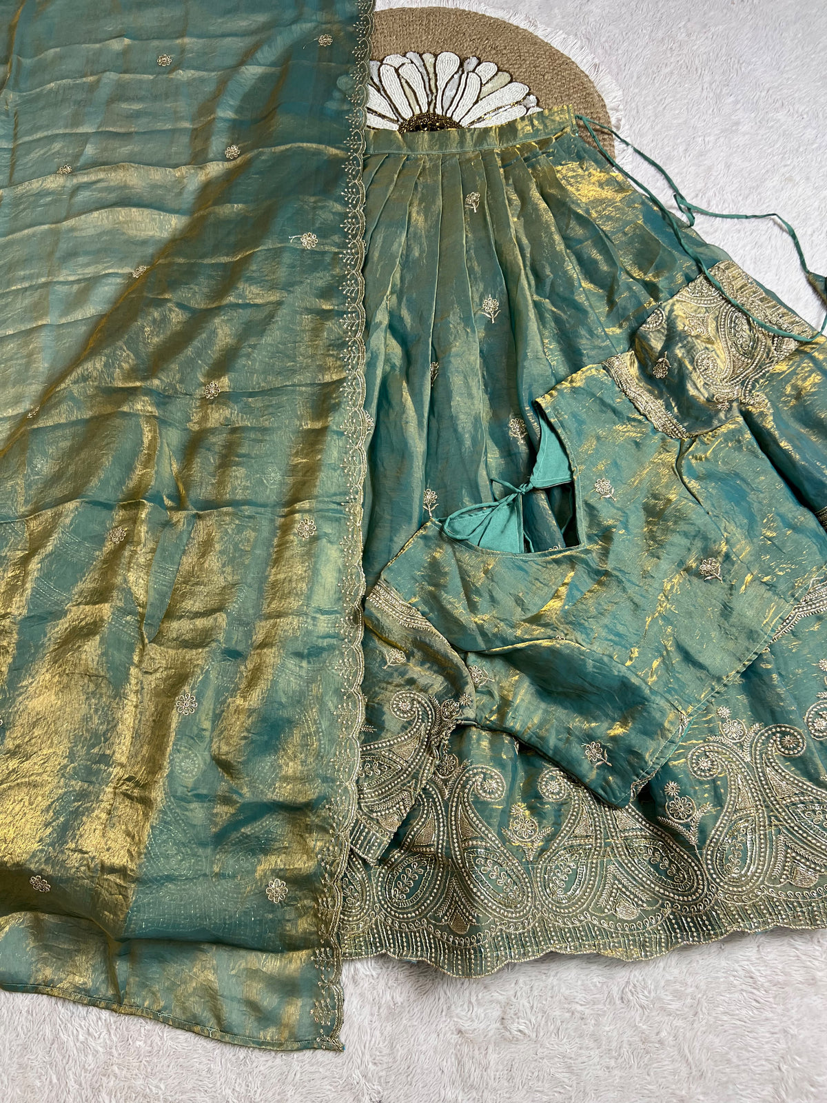 Space silk Fully stitched lehenga set ✨