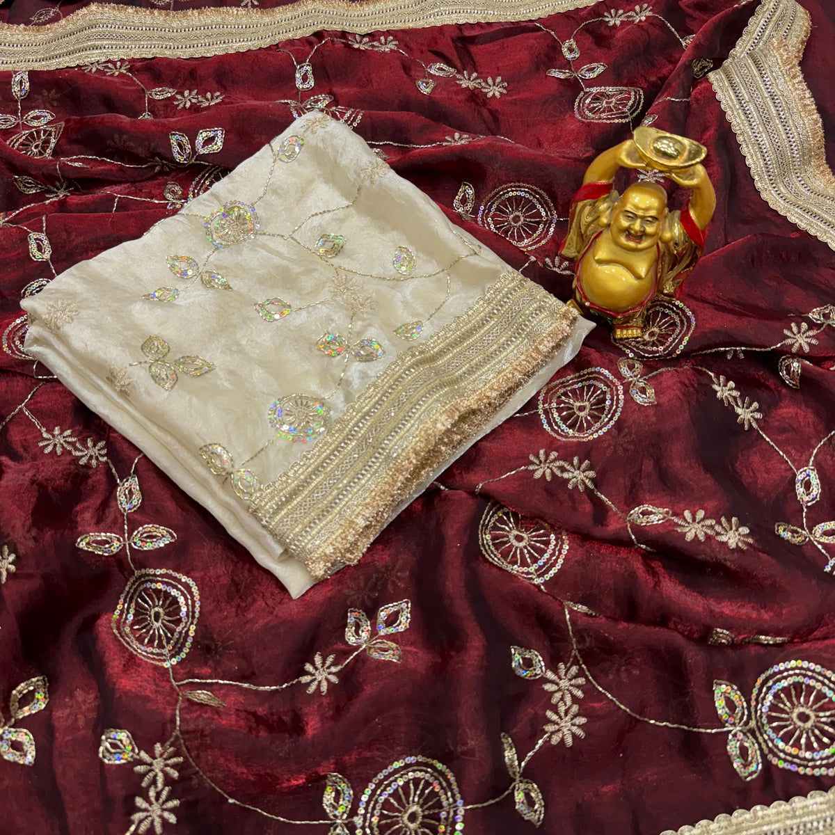 Space silk designer saree