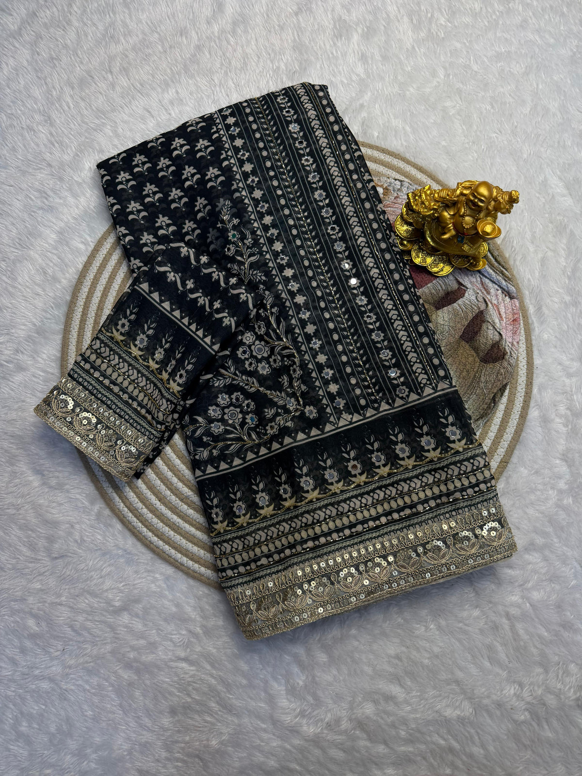 Fox georgette designer saree