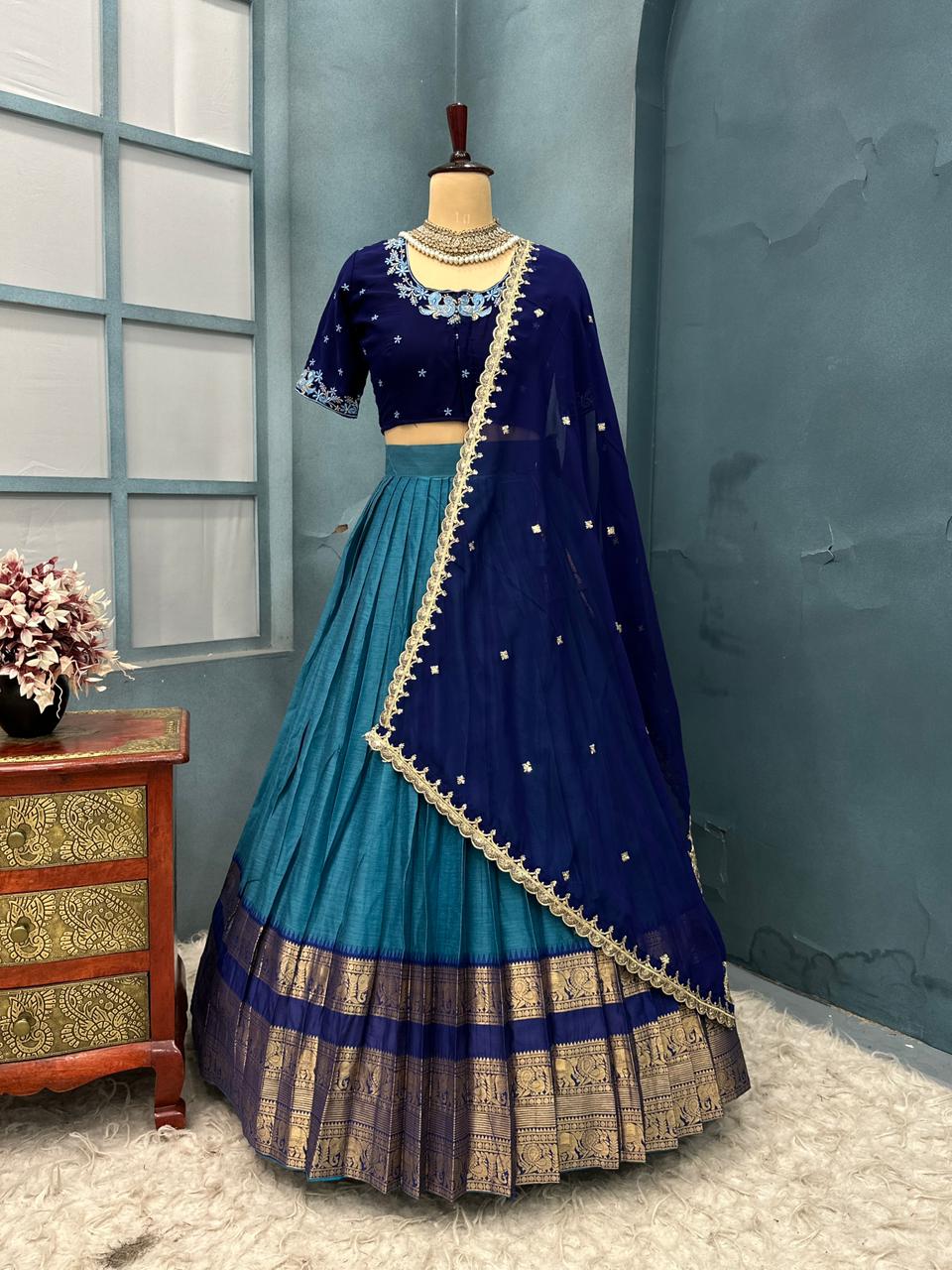 Kanchi cotton silk traditional lehenga