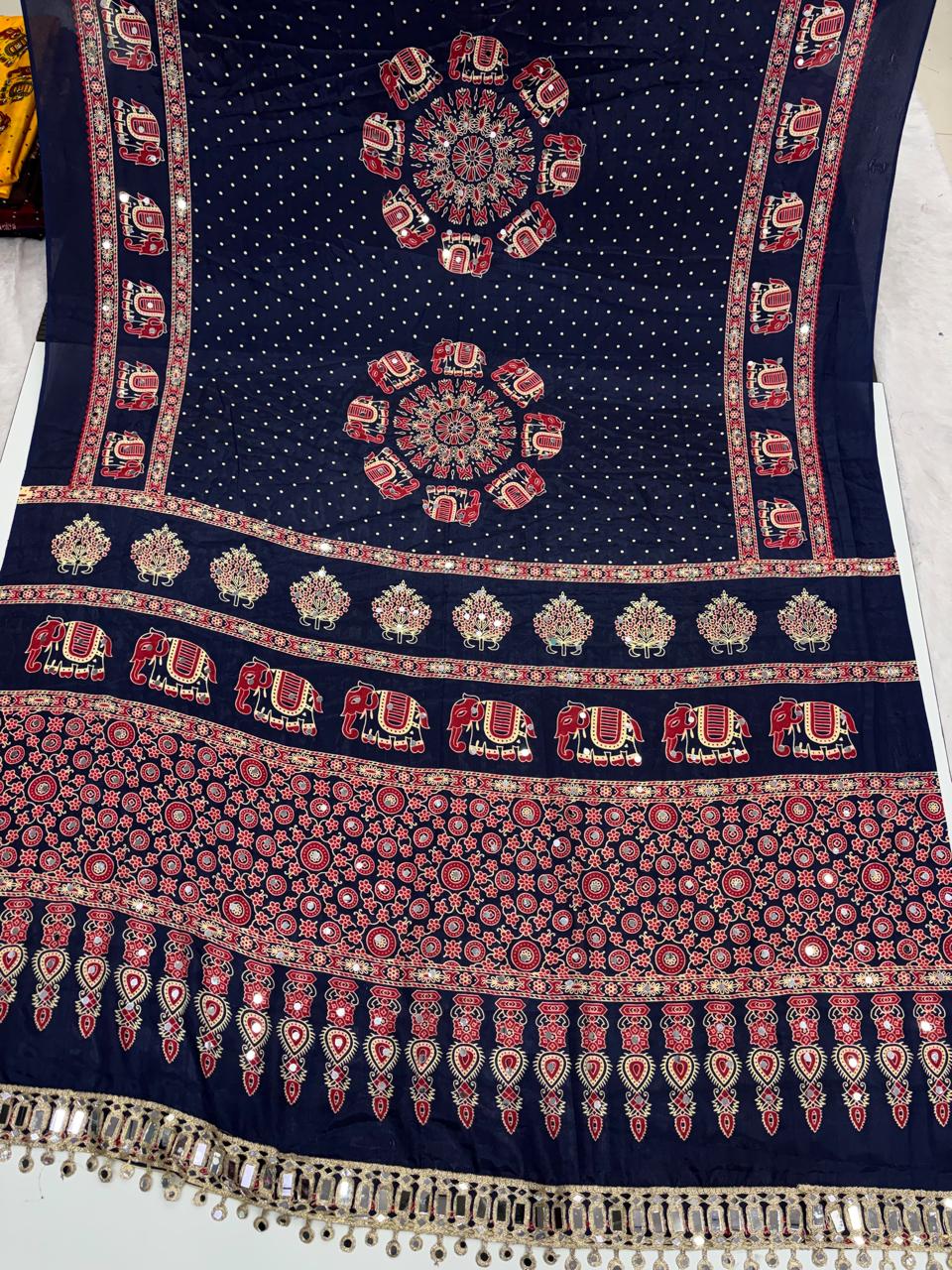 New hit Azrak sartin saree ✨