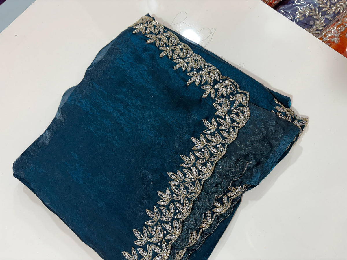 Space silk designer saree ✨