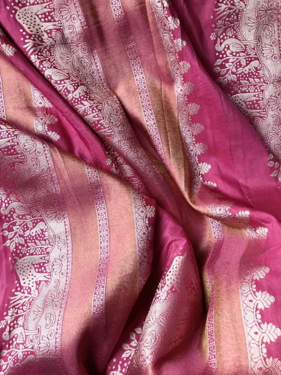 Khadi crape silk weaving saree