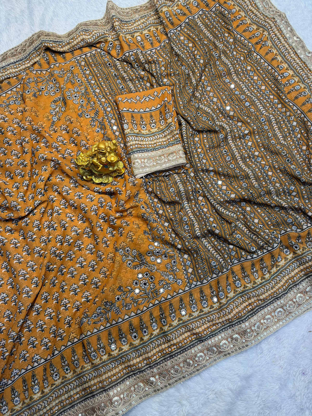 Fox georgette designer saree