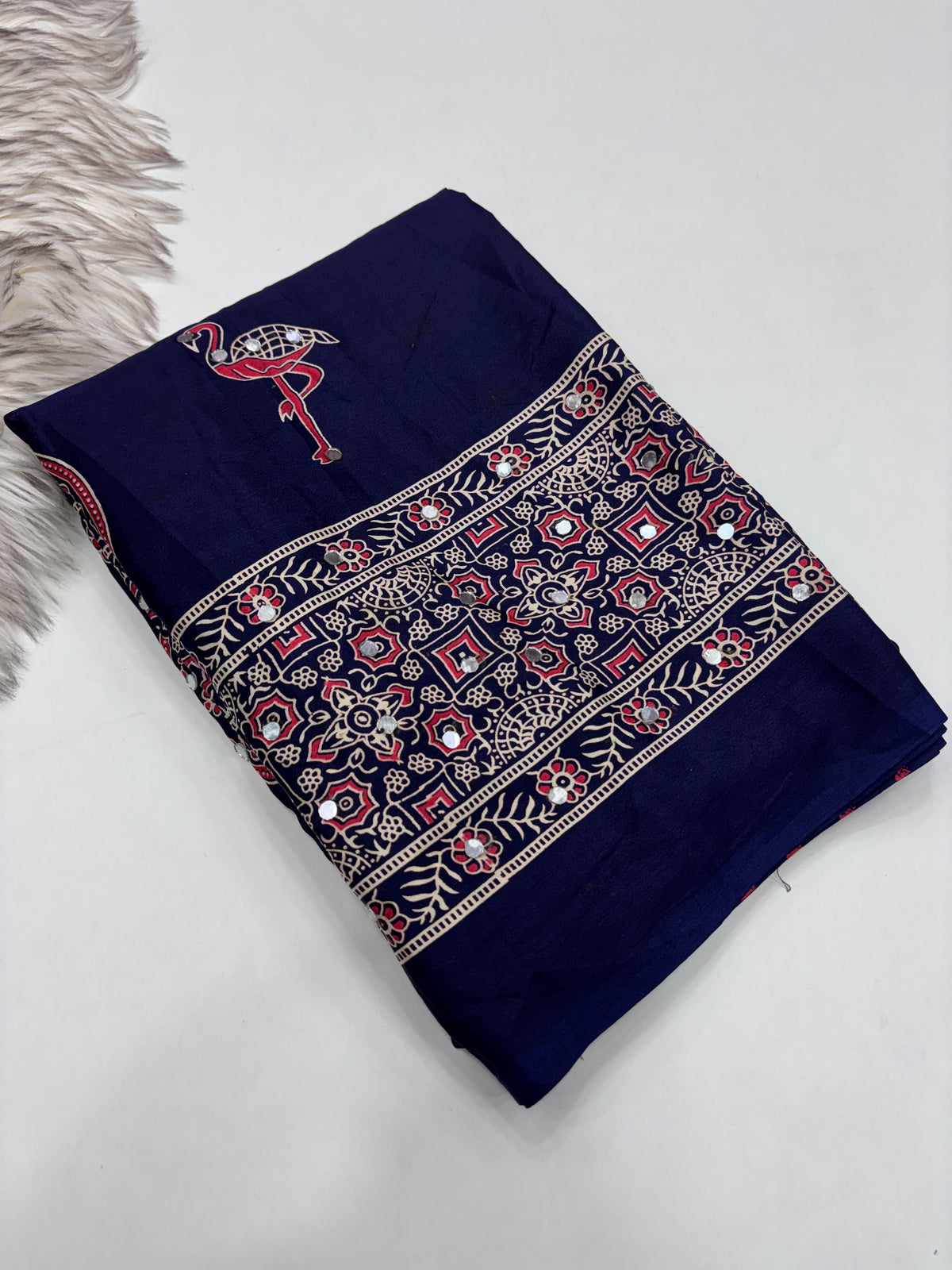 Azrak pattern swan 🦢 design saree ✨