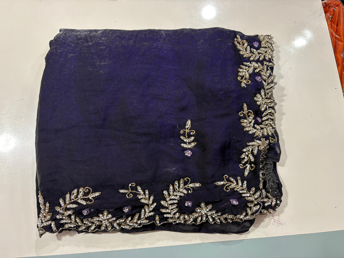 Space silk heavy designer saree ✨