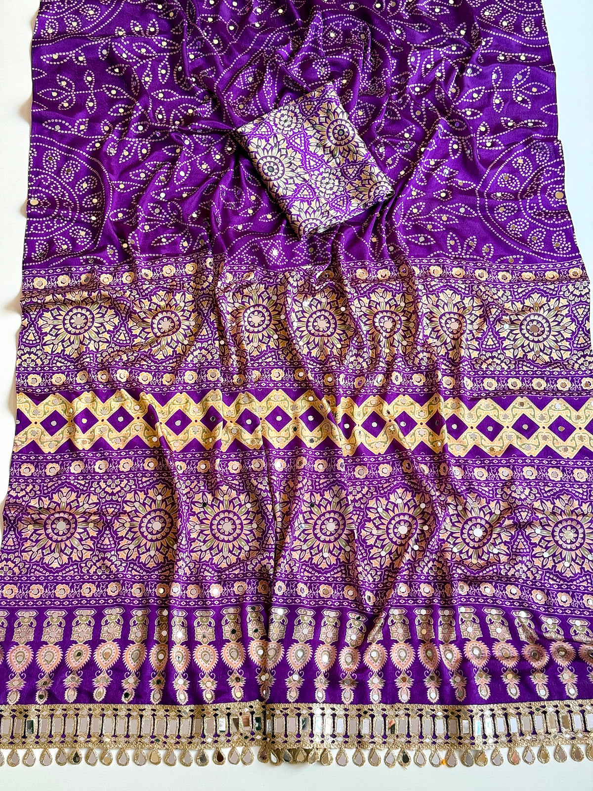 Pure satin silk saree