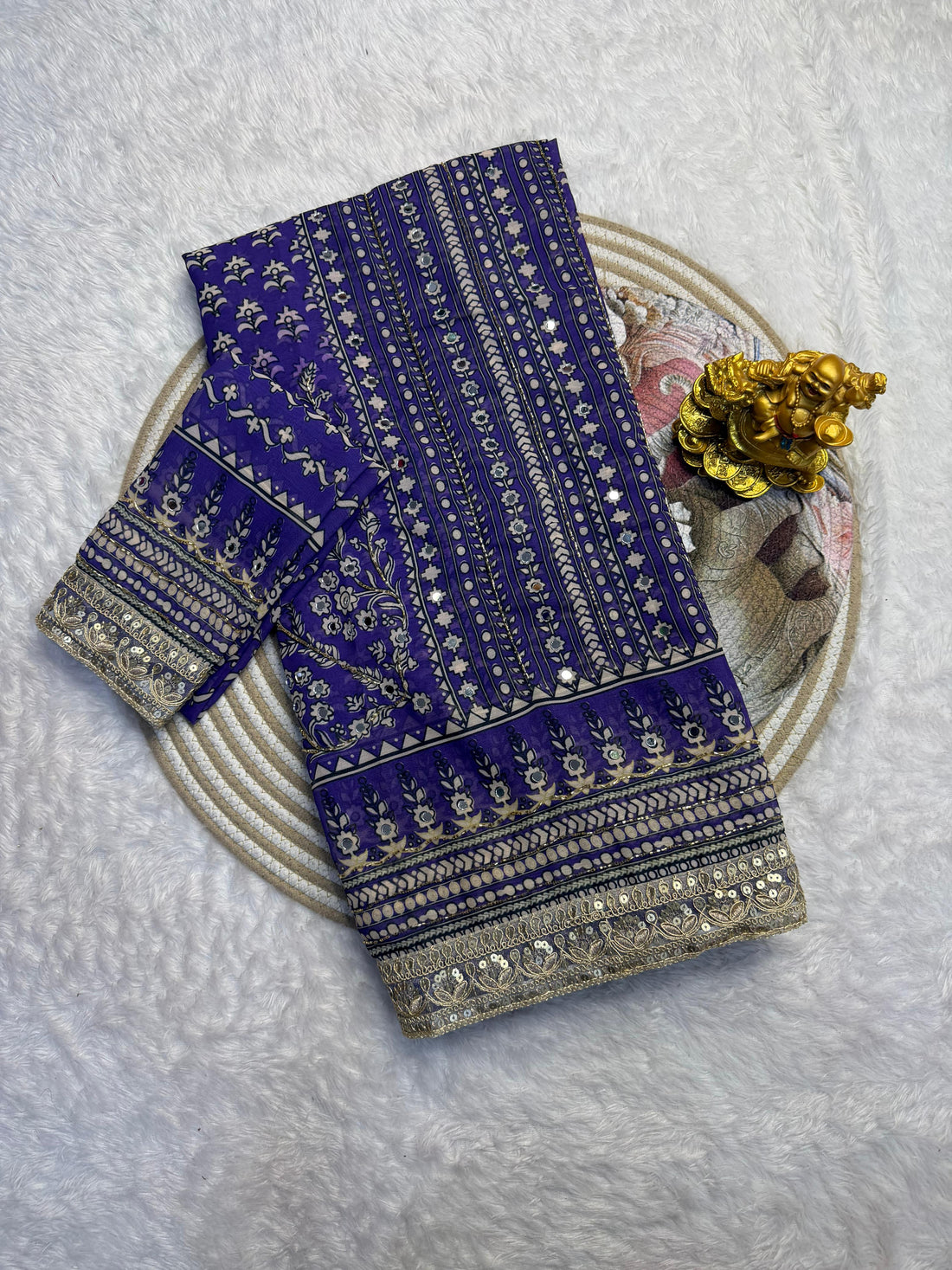Fox georgette designer saree