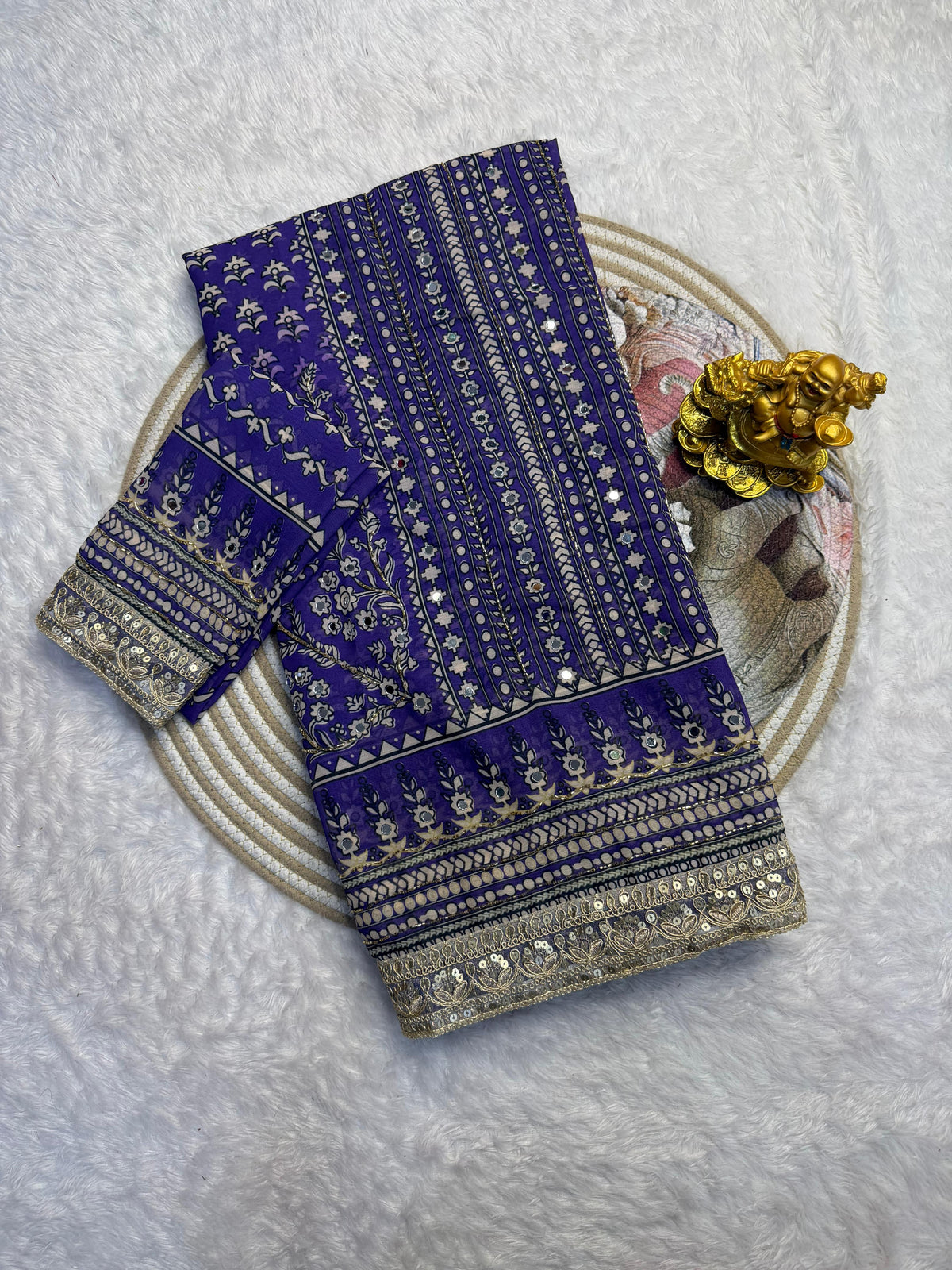 Fox georgette designer saree