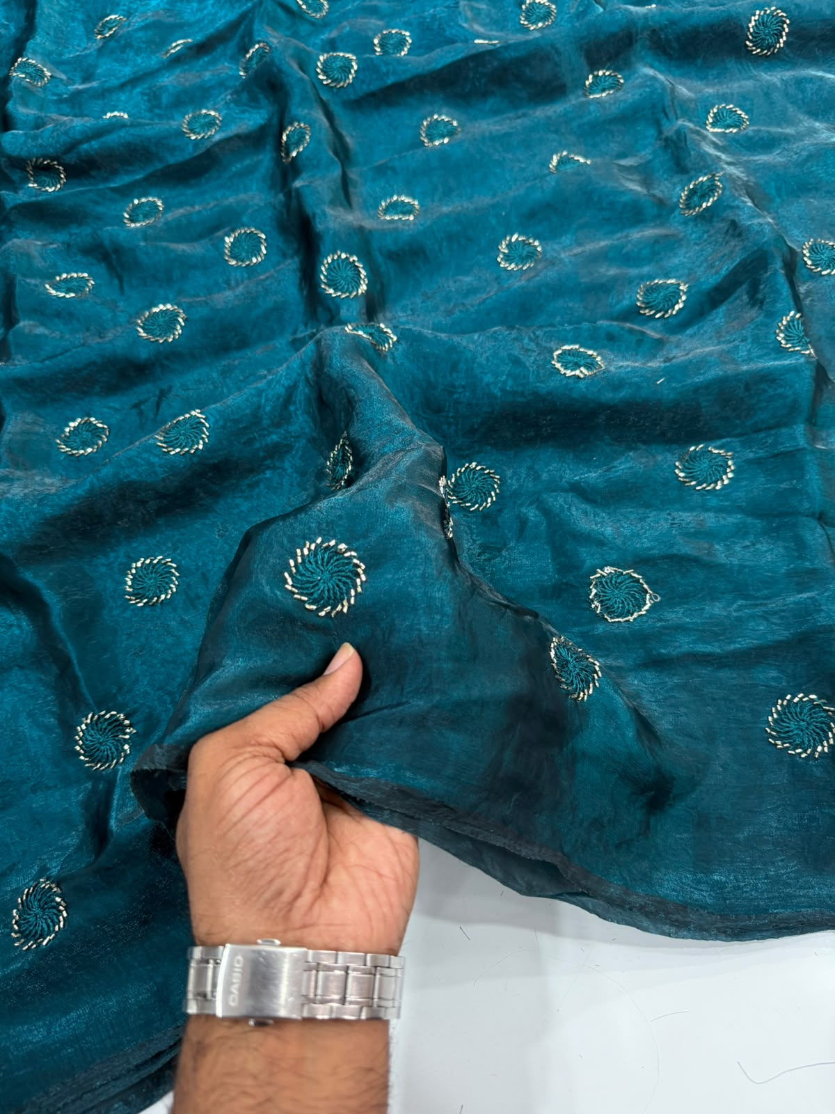 Space satin work saree ✨