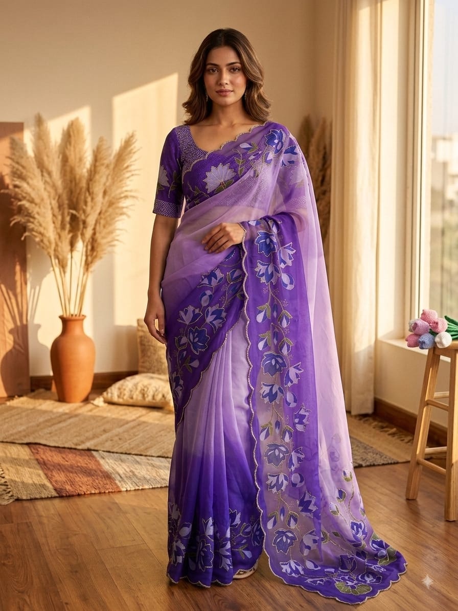Lotus 🪷 Taby silk designer saree ✨