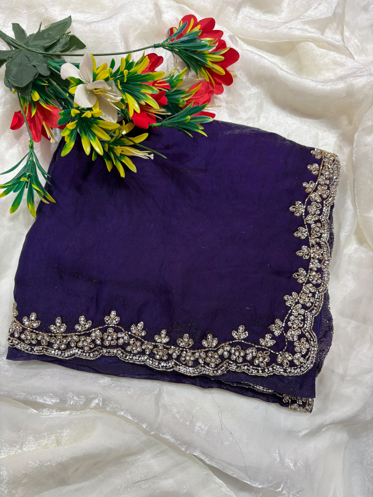 Space silk designer saree ✨
