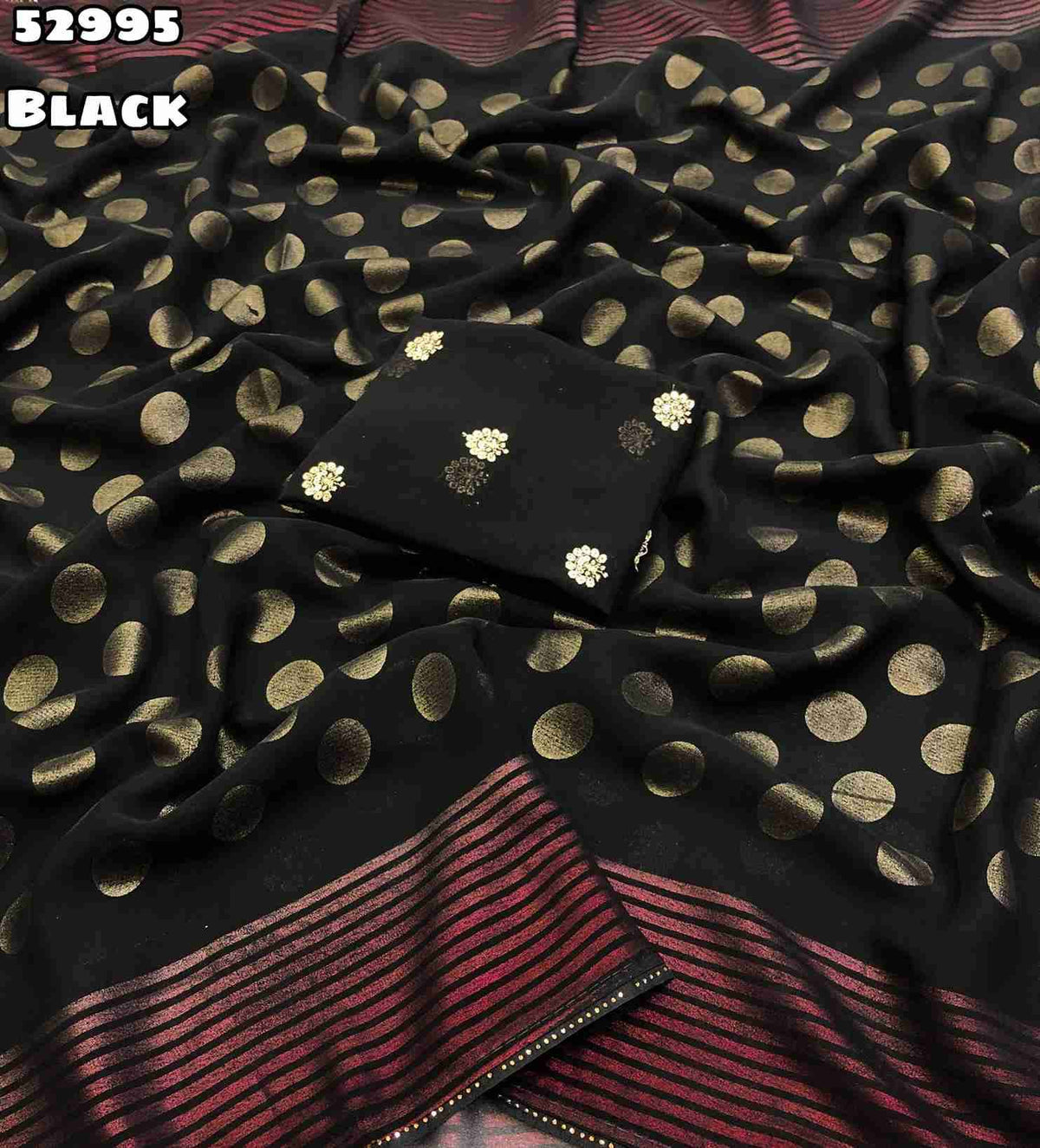 Geometrical pattern black saree ✨