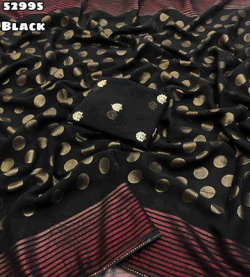 Geometrical pattern black saree ✨