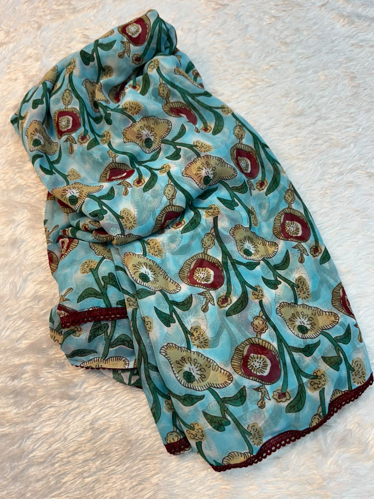Soft floral 🌺 georgette saree ✨
