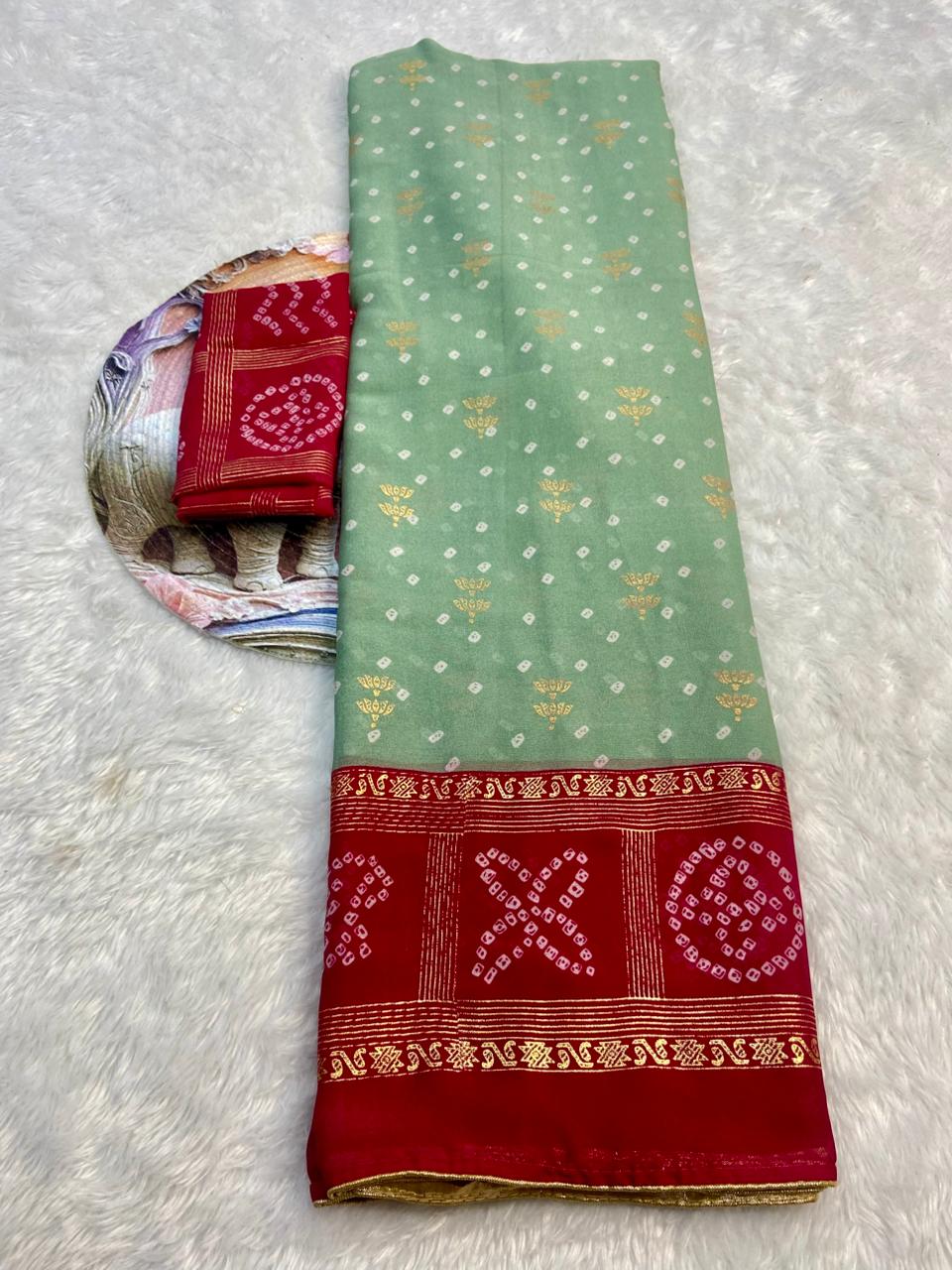 Heavy malai design saree