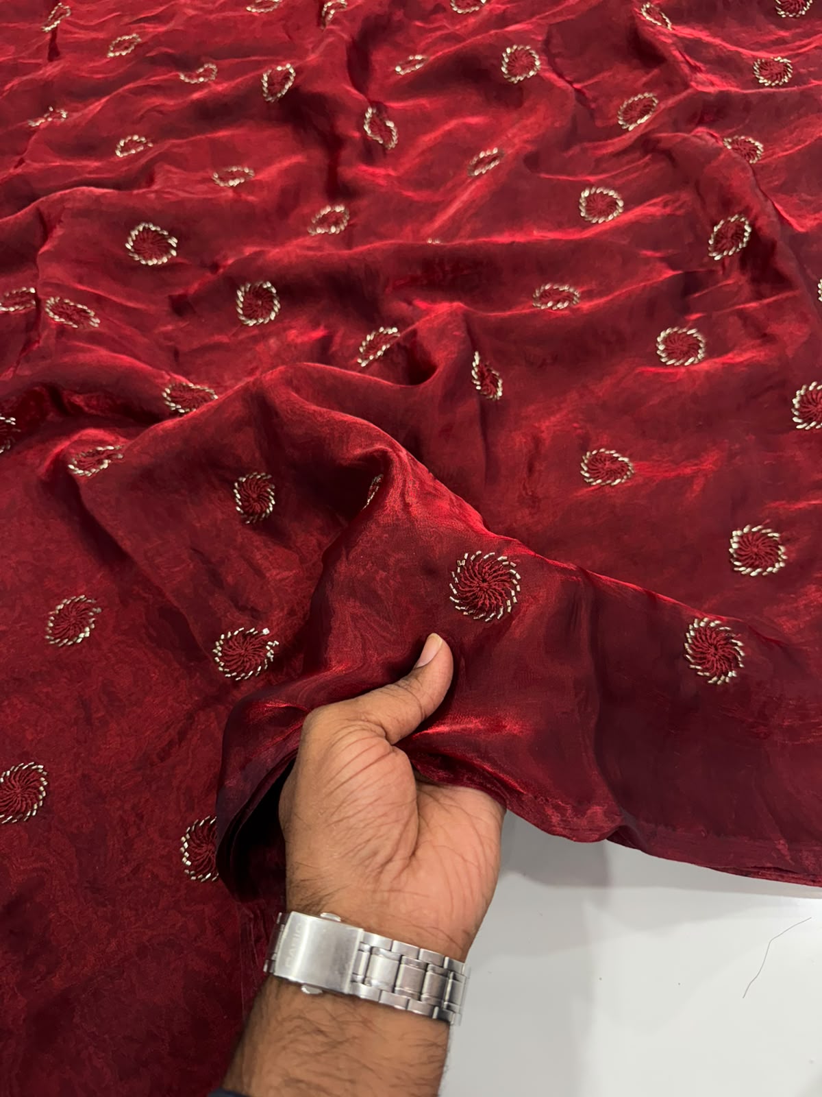Space satin work saree ✨