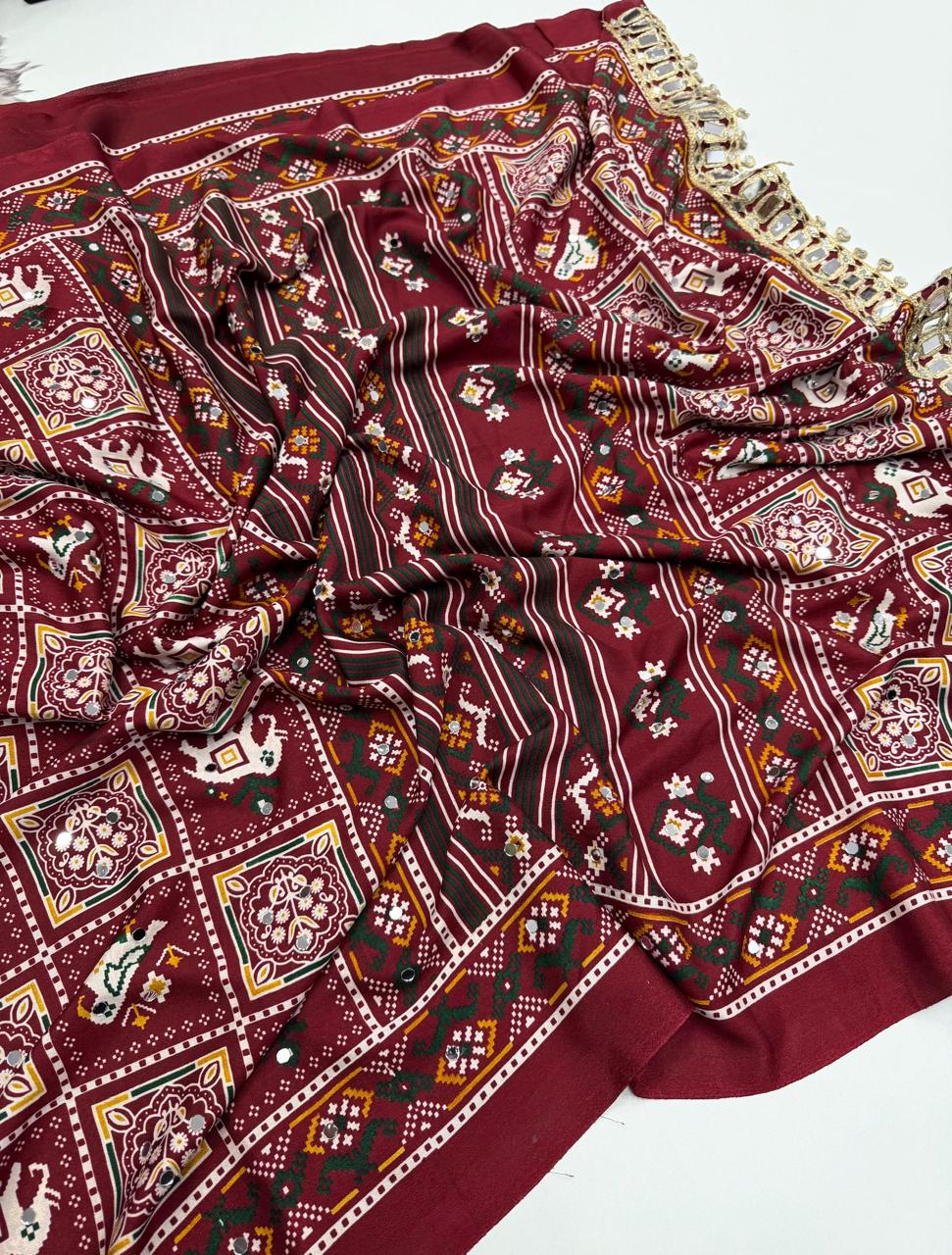 New Azrak lace work saree ✨