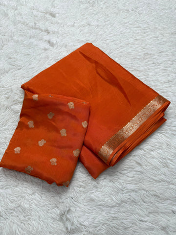 Pure chinnon saree
