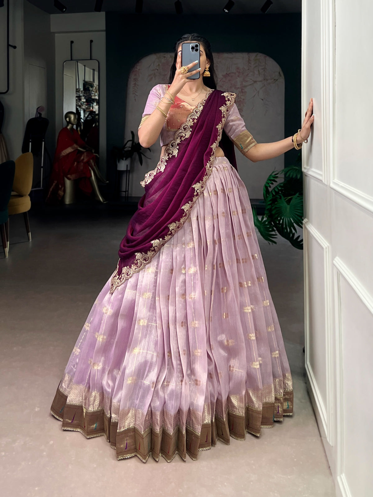 Paithani-inspires zari wearing lehenga set✨
