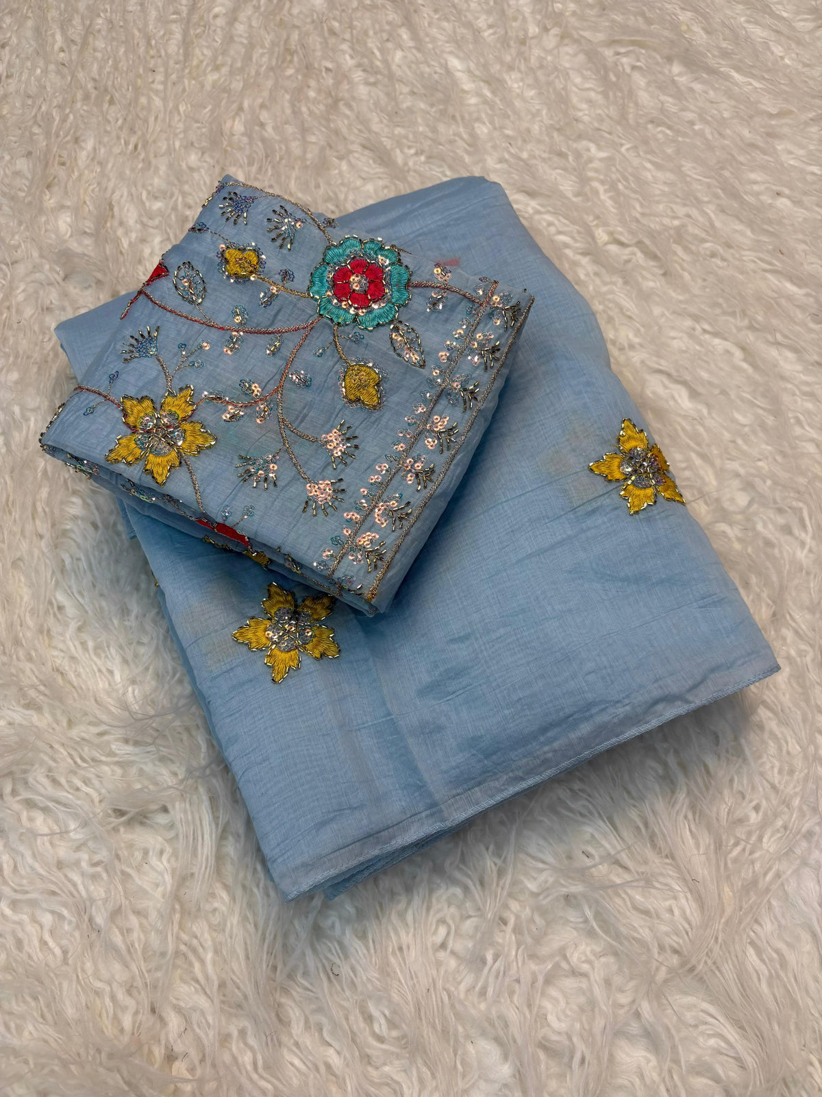 Mull cotton designer saree ✨