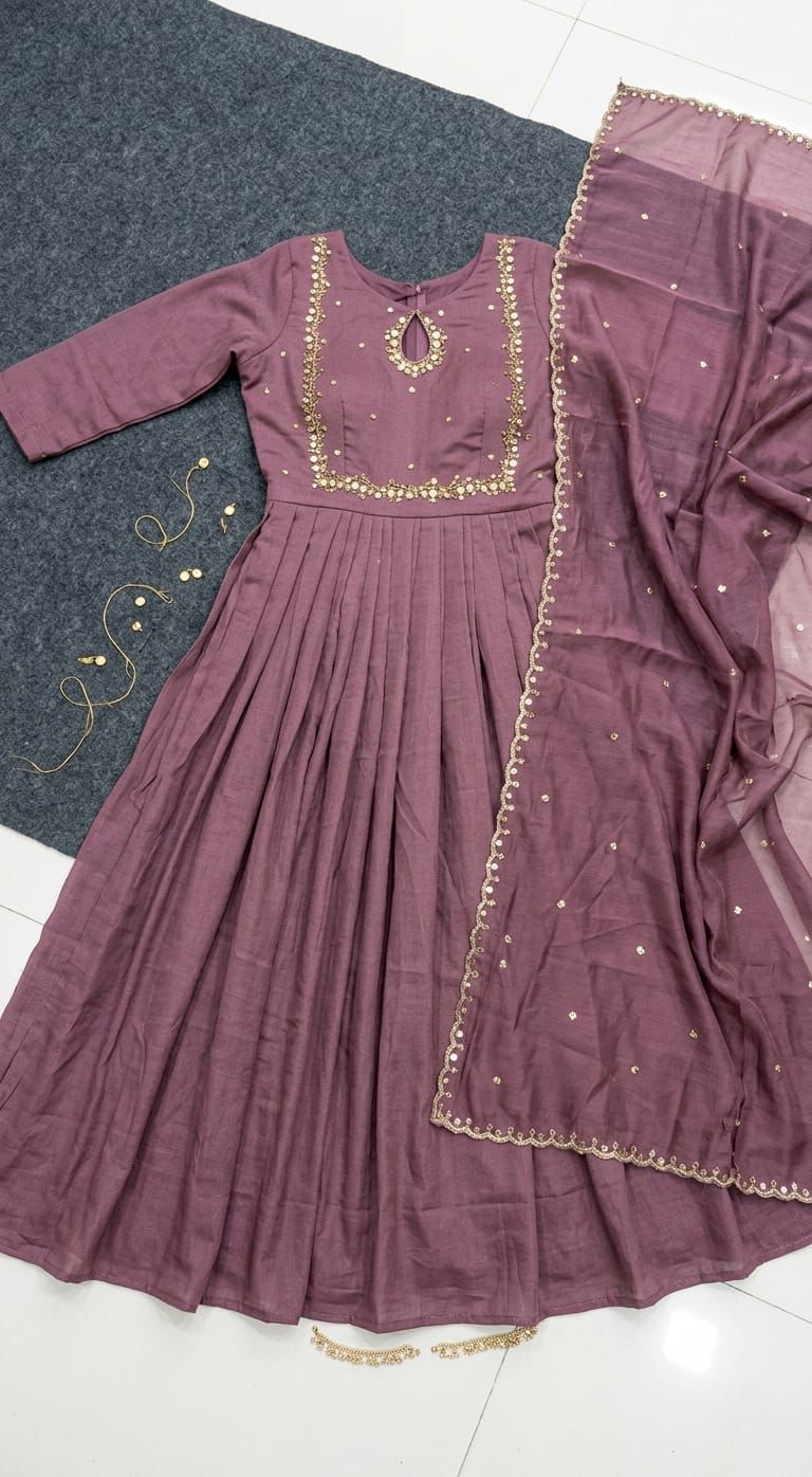 TARA Hand work Anarkali with Duppatta
