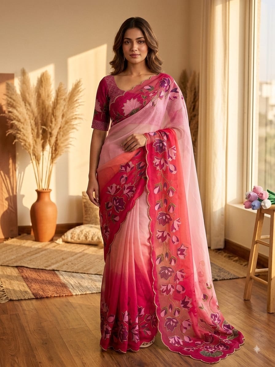Lotus 🪷 Taby silk designer saree ✨