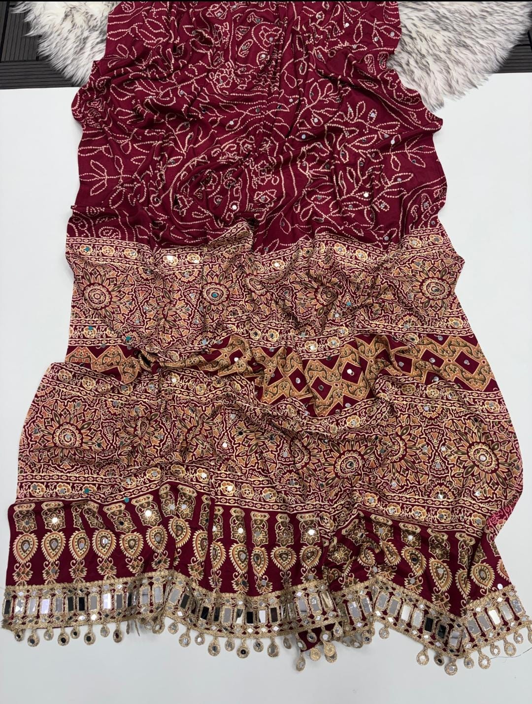 Pure satin silk saree