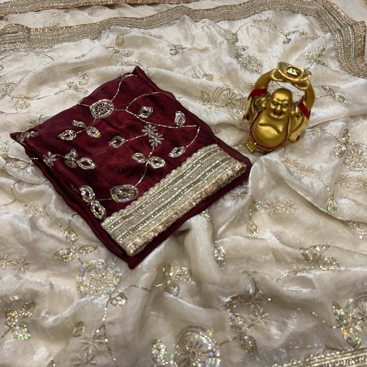 Space silk designer saree