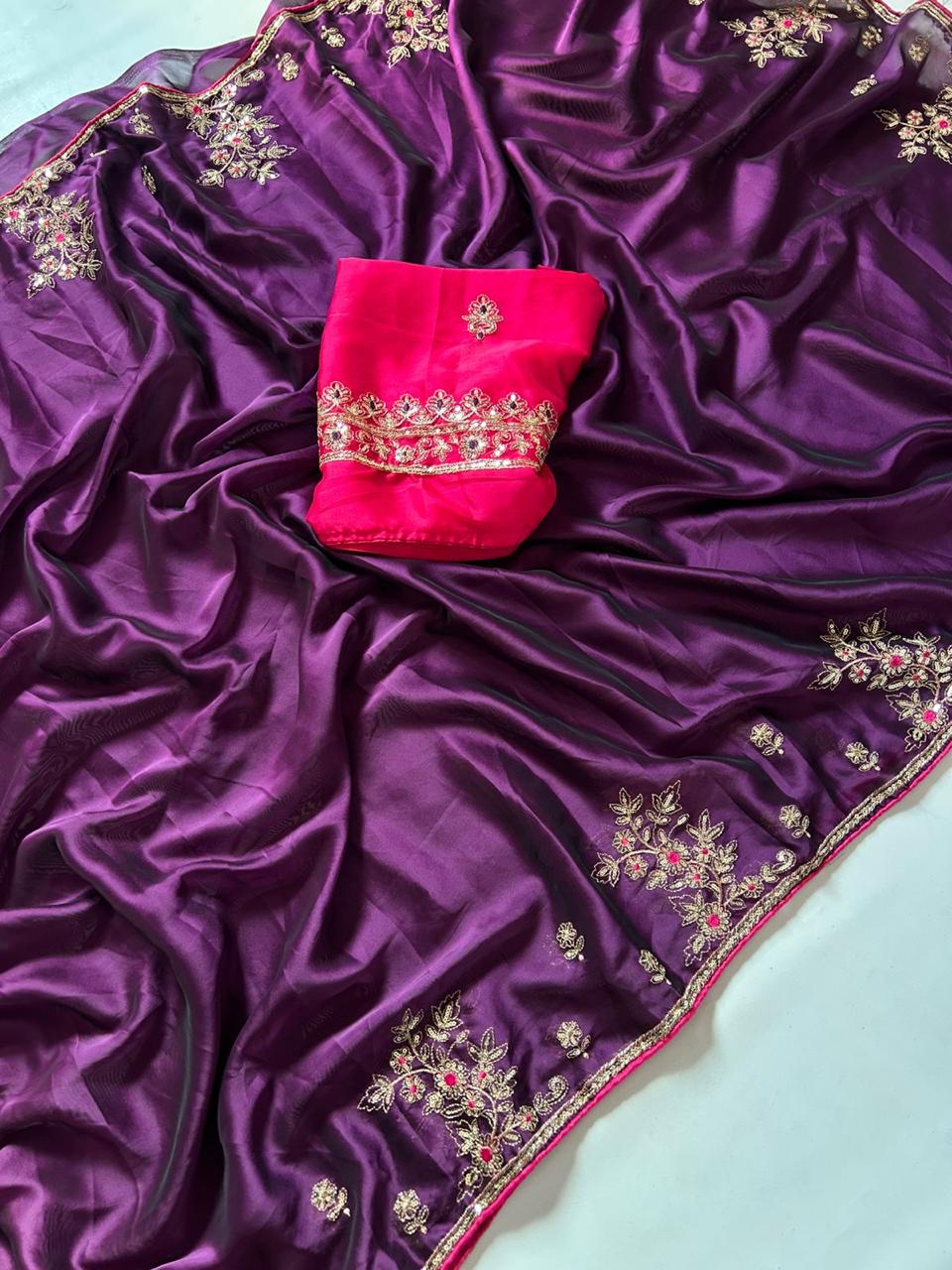 Celebrity inspired soft rangoli silk saree