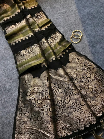 Khadi crape silk weaving saree