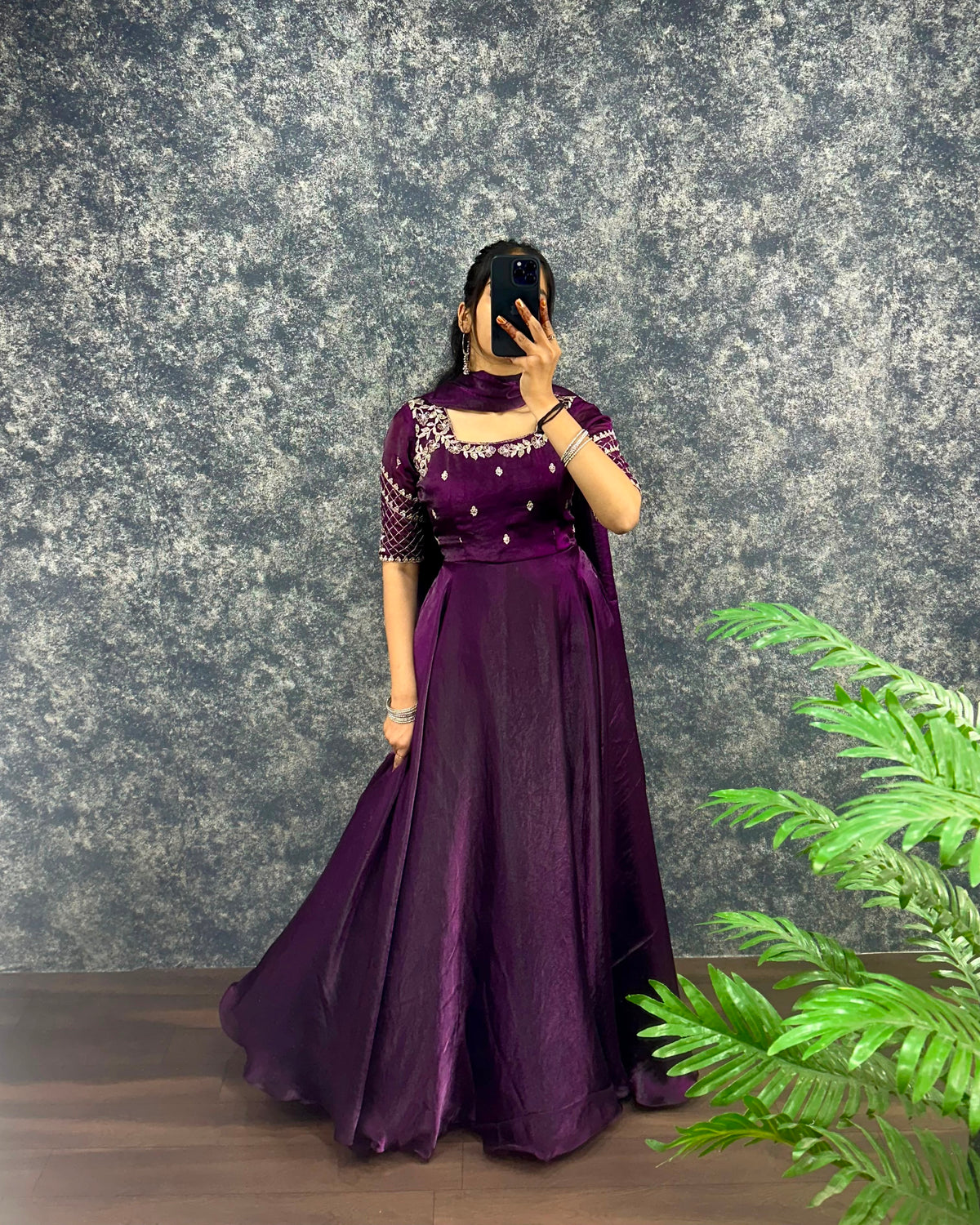 Sequence gown with duppata ✨