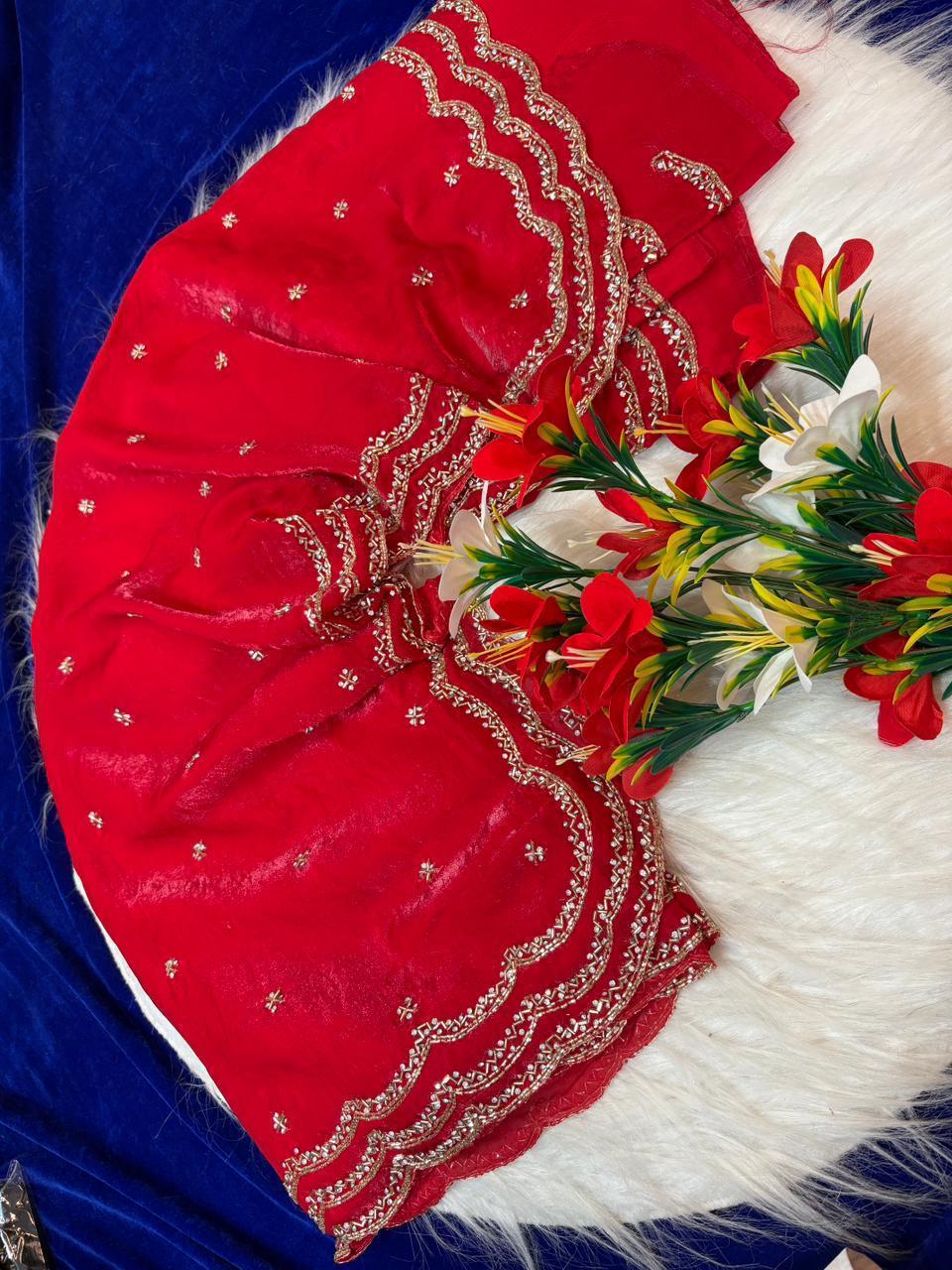 Rose 🌹 3 lines heavy designer saree ✨