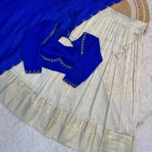 Simmer silk weaving lehenga