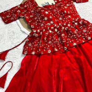 peplum lehenga choli