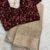 cream with maroon