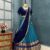 Teal blue with navy blue